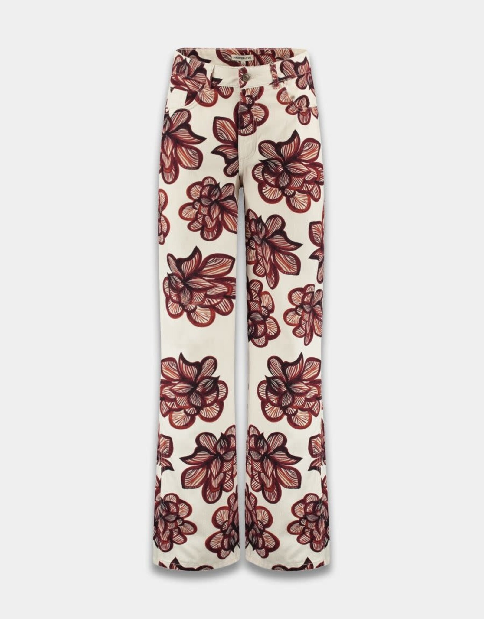 Harper&Yve Jeans 'Mayra' - Dessert Flower Ecru  - Harper&Yve