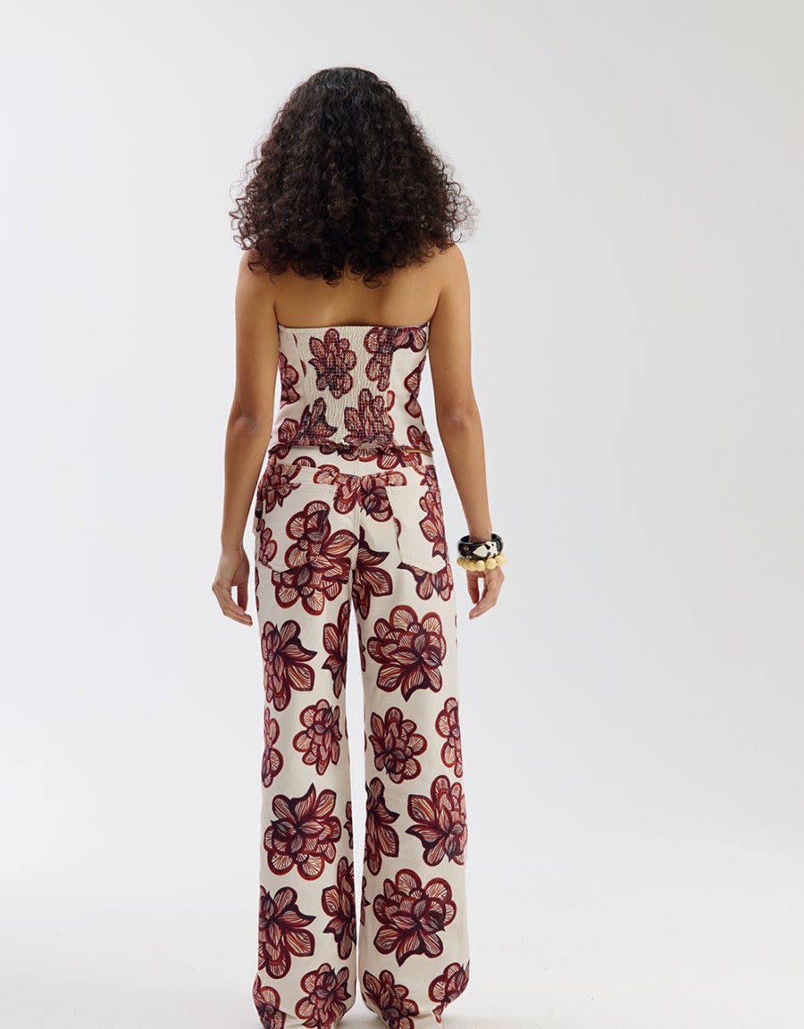 Harper&Yve Jeans 'Mayra' - Dessert Flower Ecru  - Harper&Yve