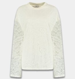 Harper&Yve T-Shirt Lace Sleeve 'Elana' - Ecru - Harper&Yve