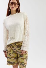 Harper&Yve T-Shirt Lace Sleeve 'Elana' - Ecru - Harper&Yve