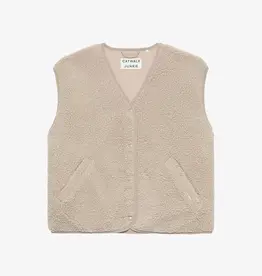 Catwalk Junkie Bodywarmer 'Teddy' - Cement - Catwalk Junkie