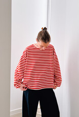 The Golden House Mom T-Shirt Long Sleeve 'Otie' - Red/Pink TU