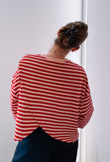 The Golden House Mom T-Shirt Long Sleeve 'Otie' - Red/Pink TU