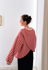 The Golden House Mom T-Shirt Long Sleeve 'Otie' - Red/Pink TU