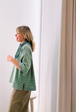 The Golden House Mom T-Shirt Met Sjaaltje 'Rox' - Lemon/Blue TU