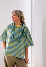 The Golden House Mom T-Shirt Met Sjaaltje 'Rox' - Lemon/Blue TU