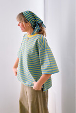 The Golden House Mom T-Shirt Met Sjaaltje 'Rox' - Lemon/Blue TU