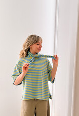 The Golden House Mom T-Shirt Met Sjaaltje 'Rox' - Lemon/Blue TU