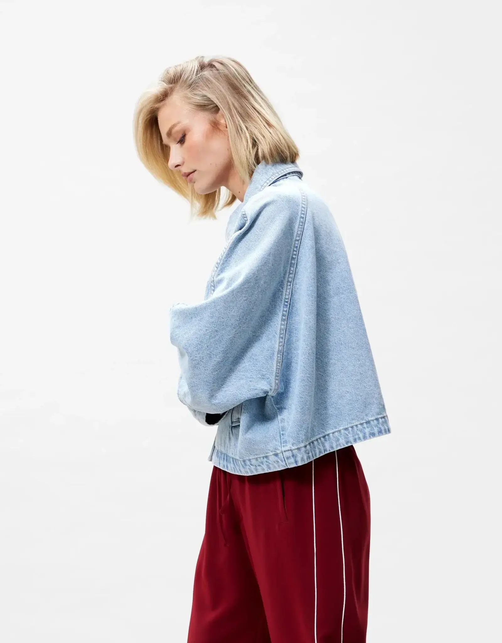 Catwalk Junkie Jacket Denim  'Batsleeve' - Blue - Catwalk Junkie