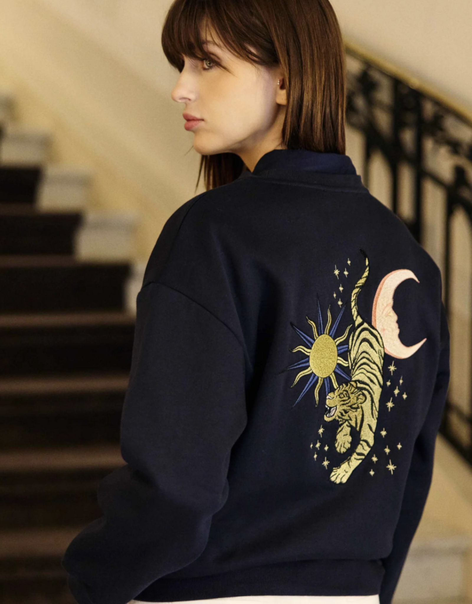 La Petite Etoile Sweater 'Tiger' - Marine - La Petite Etoile