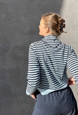 The Tiny Big Sister Cardigan Scarf Neck 'Lara' - Pretty Blue/Navy - The Tiny Big Sister