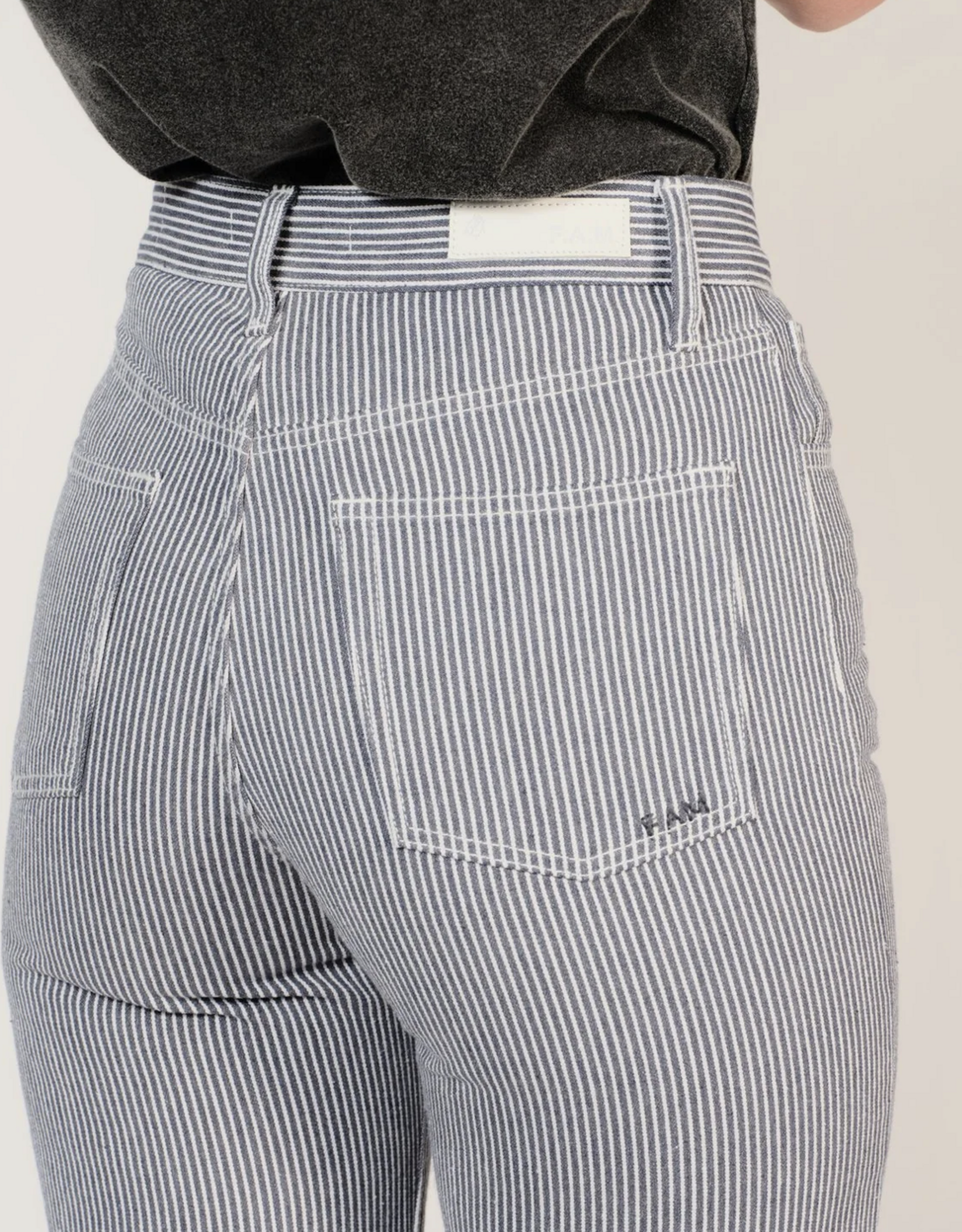 F.A.M. Jeans Wide Stripe 'Forest' - Stripe Navy - FL83W - F.A.M.