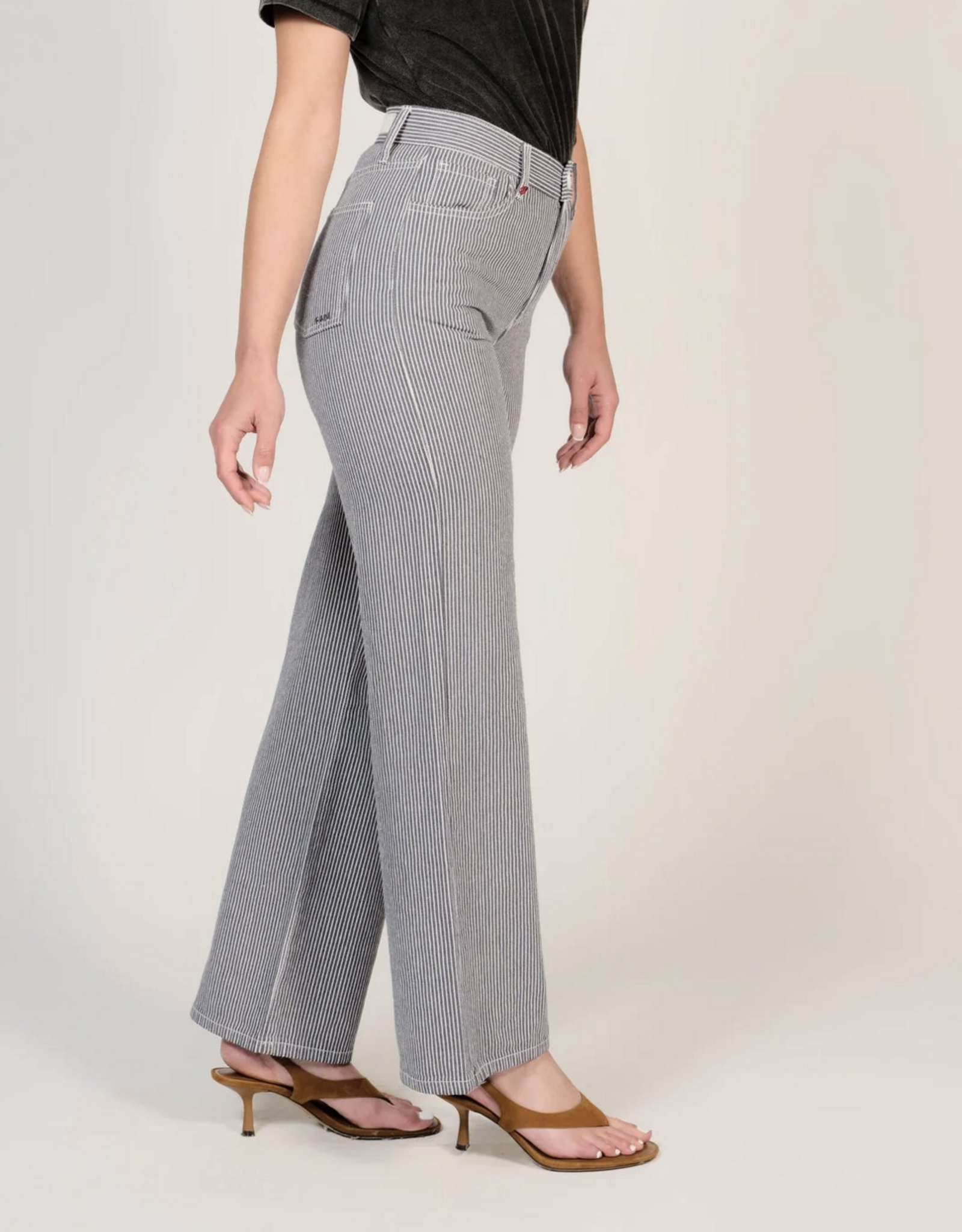 F.A.M. Jeans Wide Stripe 'Forest' - Stripe Navy - FL83W - F.A.M.