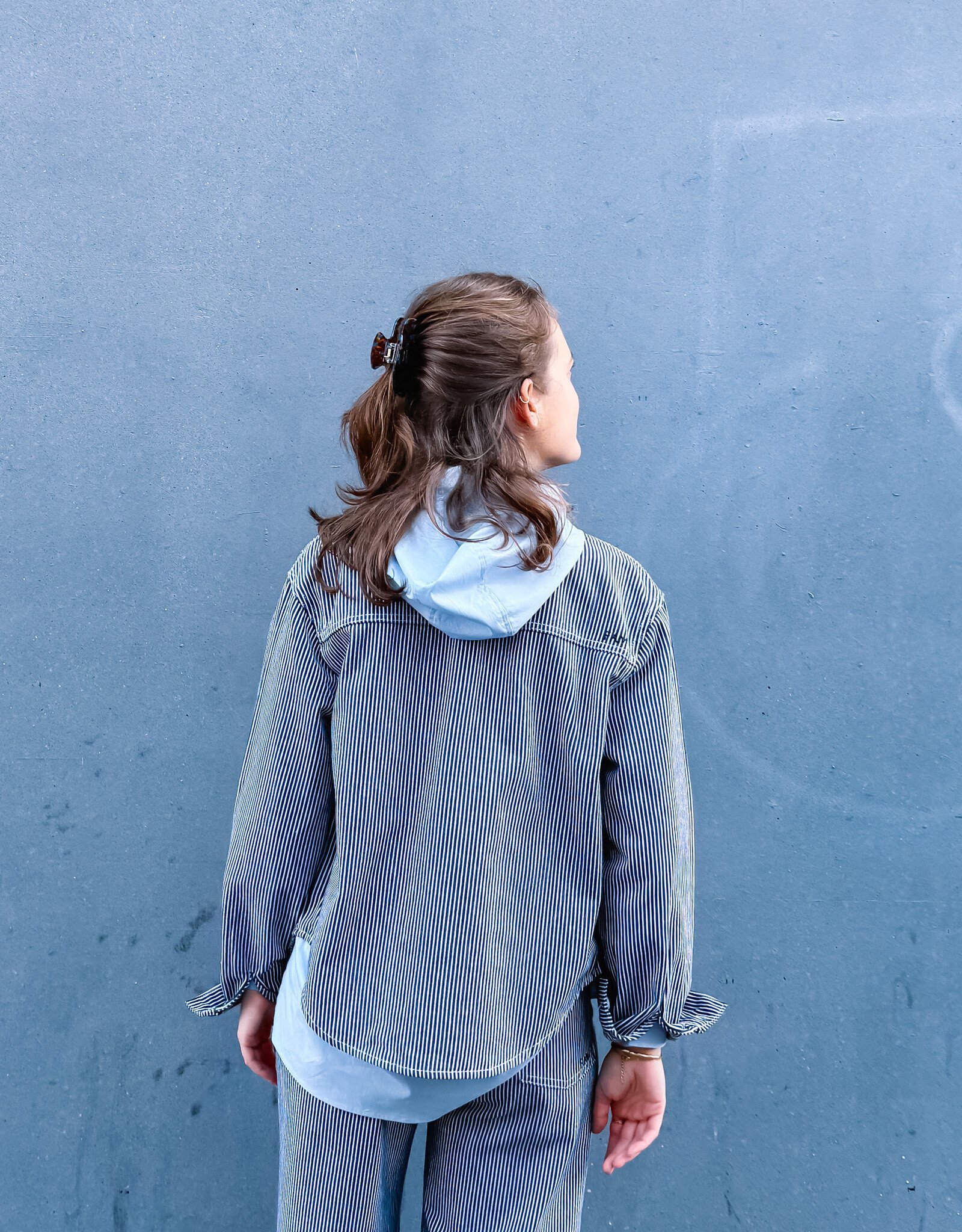 F.A.M. Hemd 'Salome' - Stripe Navy - LS83CO - F.A.M.