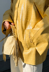 The Golden House - Giul Handtas Suède 'Ella' - Yellow