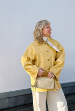 The Golden House - Giul Handtas Suède 'Ella' - Yellow