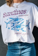 Studio Amaya T-Shirt Long Sleeve 'Sardines' - White  - Studio Amaya