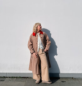 Damson Madder Trench Reversible  'Anja' - Tan/Red - Damson Madder