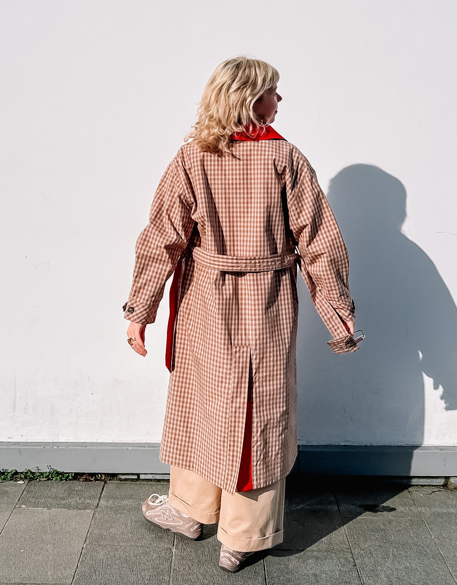 Damson Madder Trench Reversible  'Anja' - Tan/Red - Damson Madder