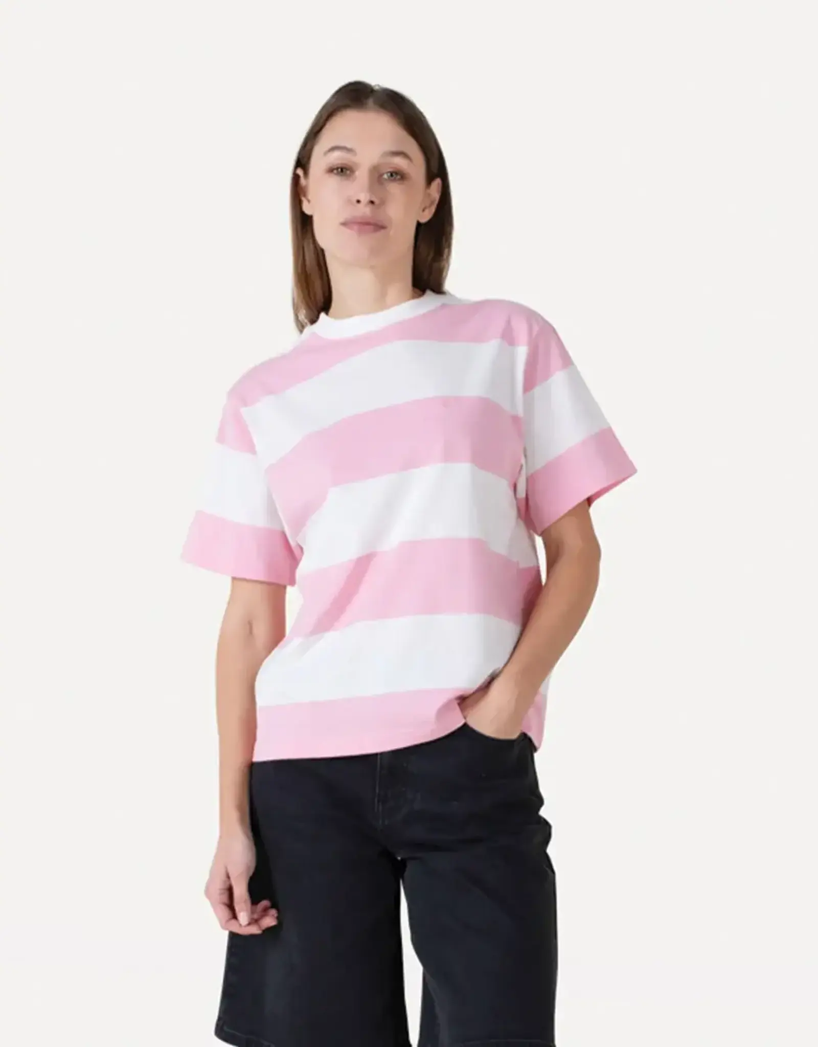 Another Label T-Shirt 'Gini' - Primrose/Off White - Another-Label