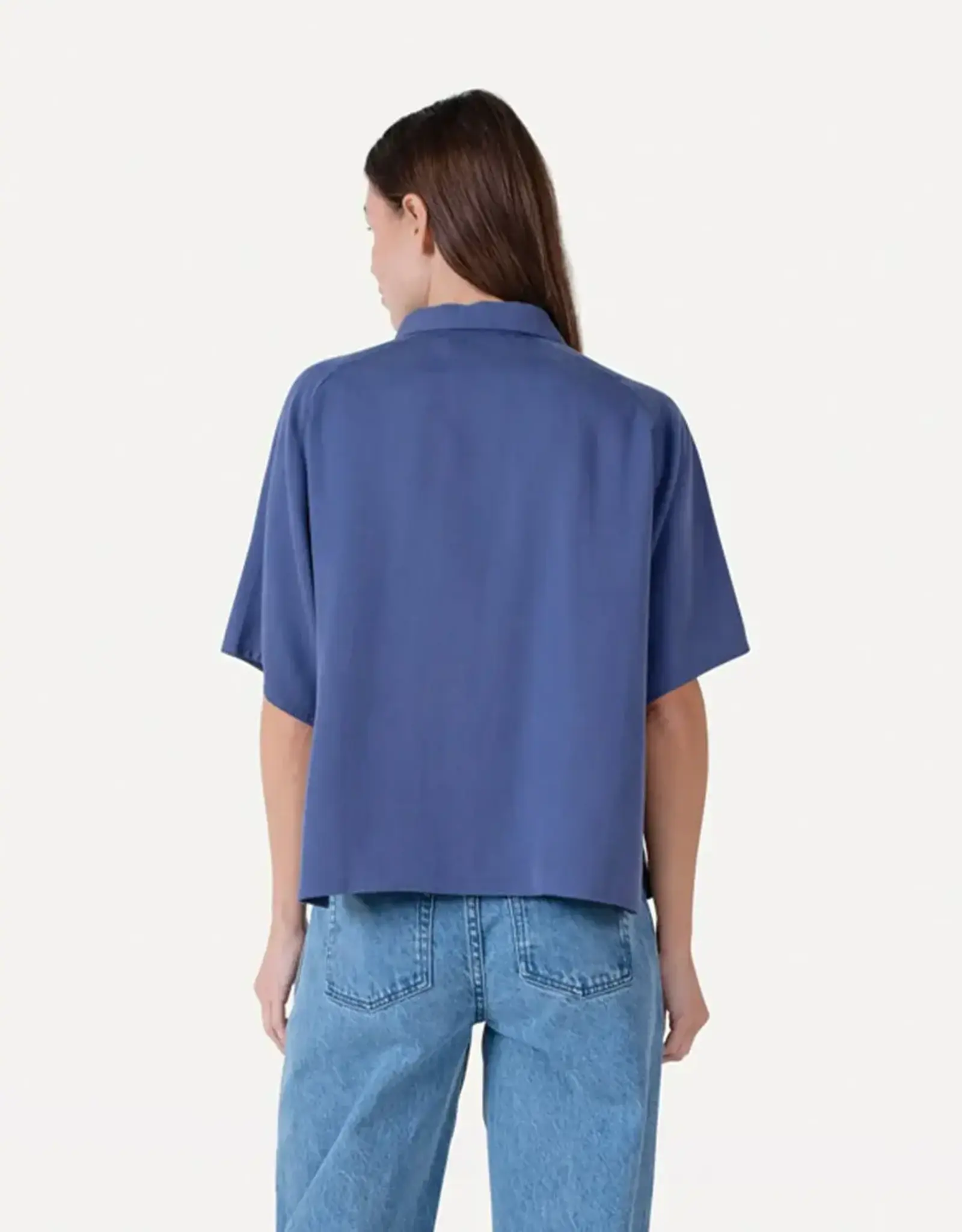 Another Label Blouse 'Esila' - Crown Blue - Another-Label