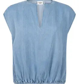 Another Label Top Denim 'Aurore' - Light Blue - Another-Label