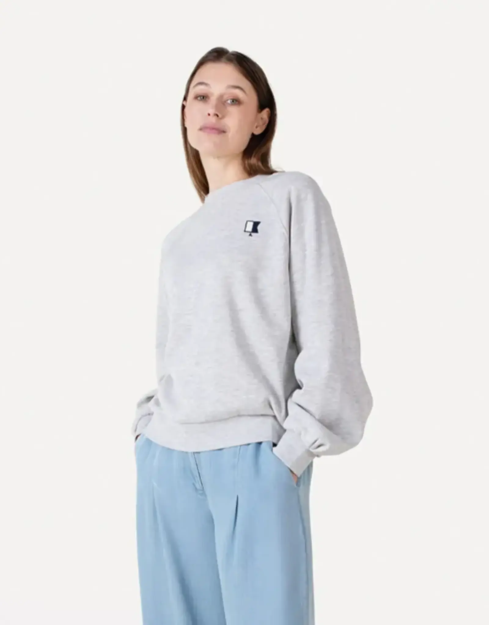 Another Label Sweater 'Niya Sailor' - Grey Melee - Another-Label