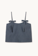The Tiny Big Sister Top Striped 'Straps' - Light Navy - The Tiny Big Sister