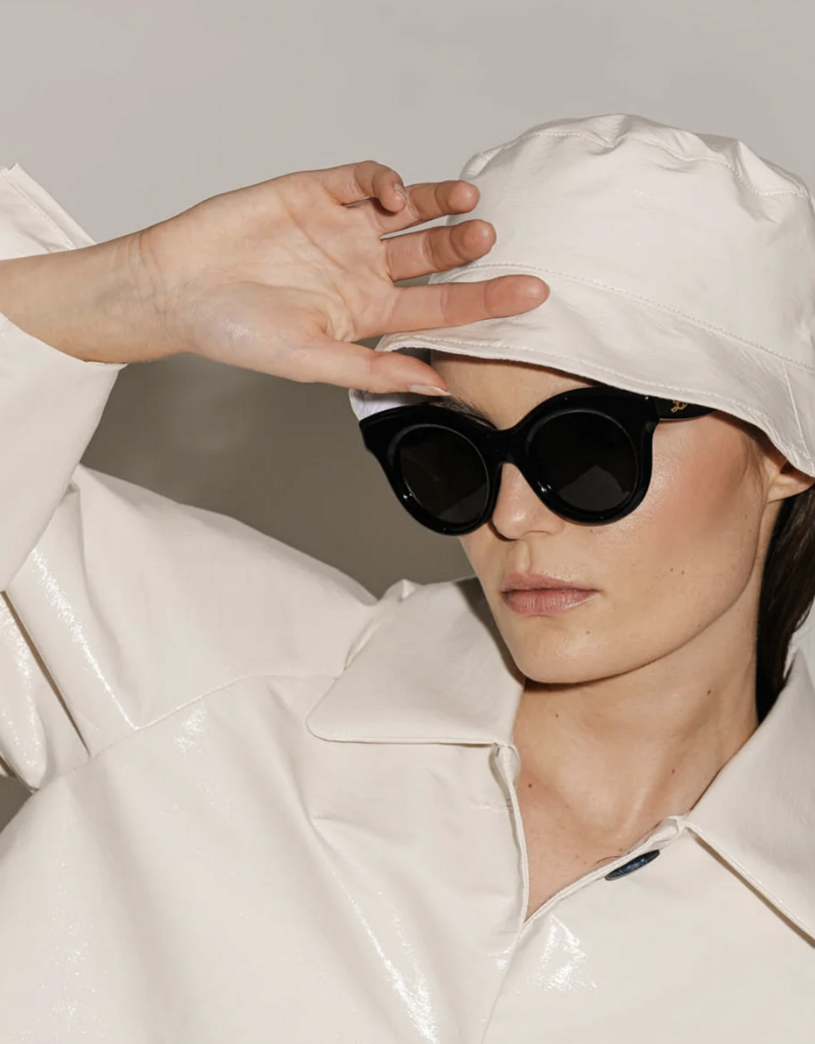 Mon Frac Regenhoedje Cracquelé  'Chapo' - Beige - Mon Frac TU