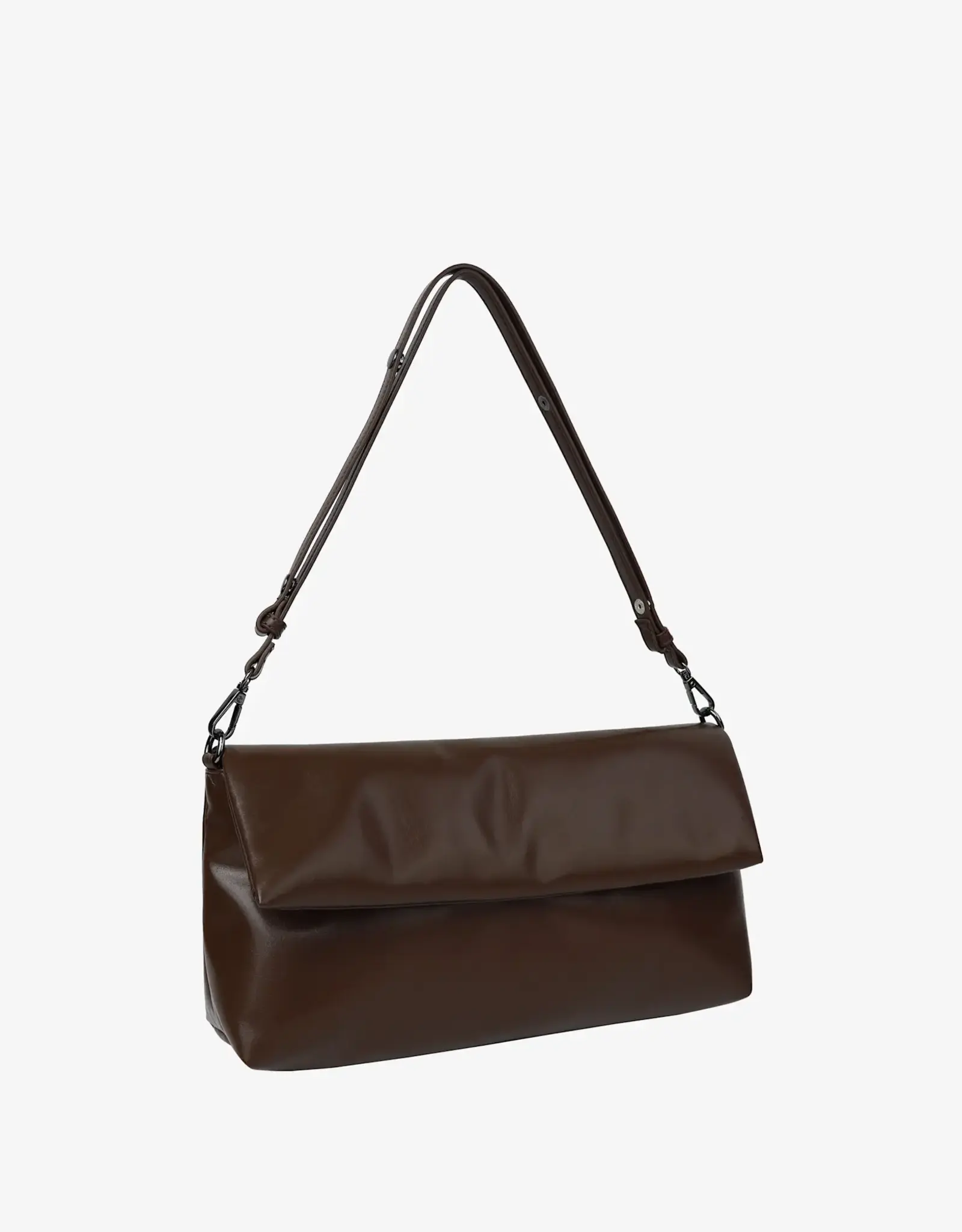 HVISK Handtas 'Arlene Glossy Structure'  - Cocoa - Hvisk