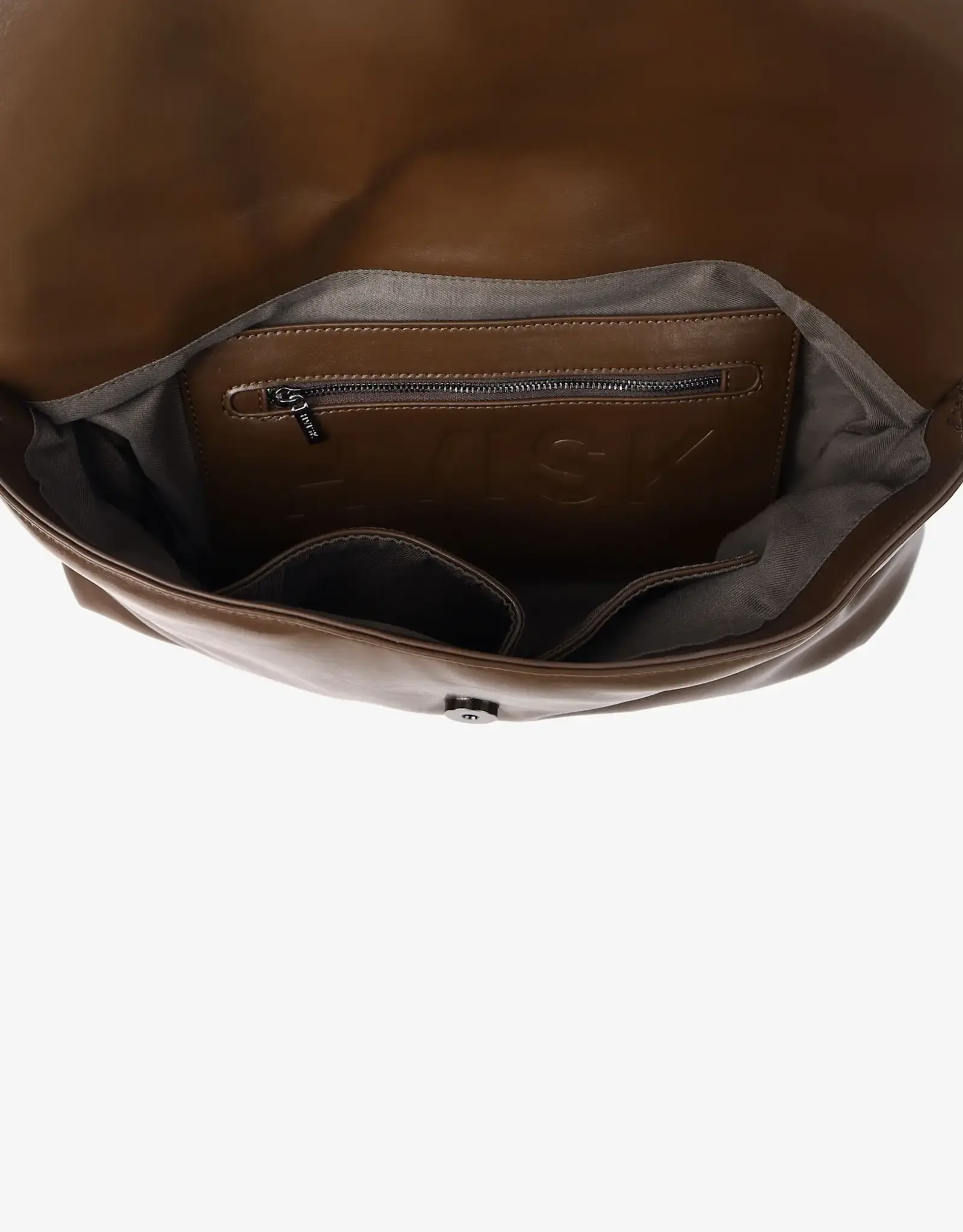 HVISK Handtas 'Arlene Glossy Structure'  - Cocoa - Hvisk