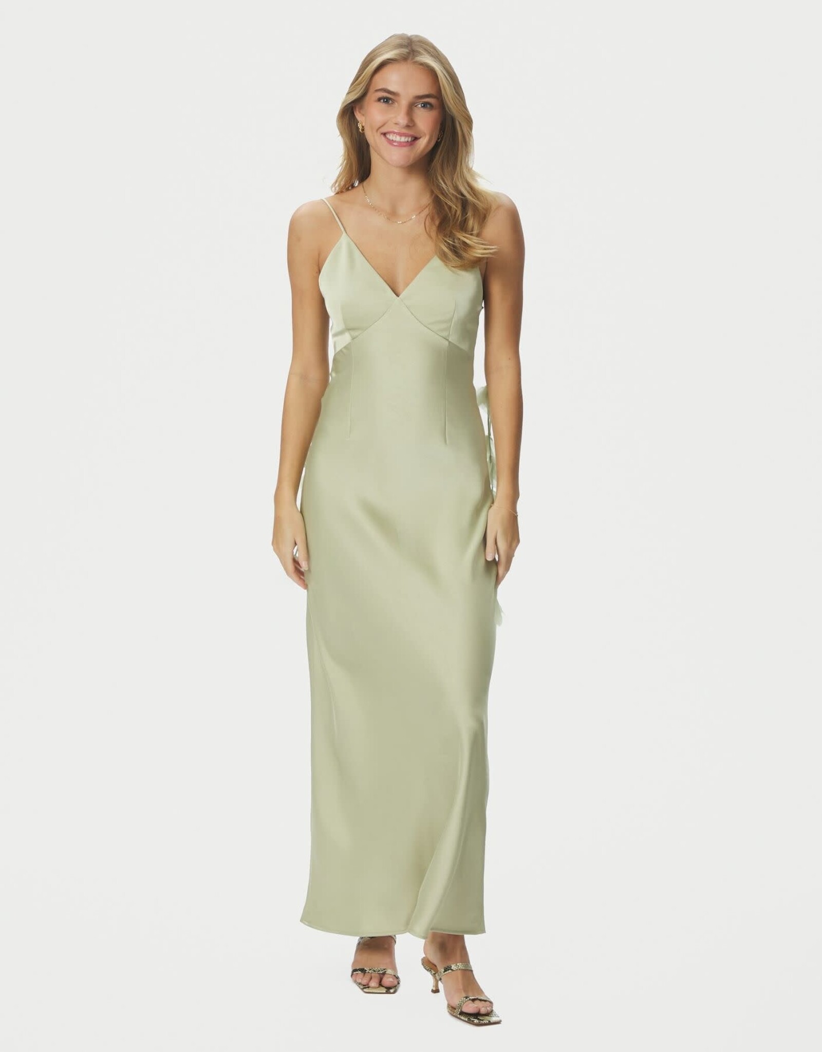 Jurk Heavy Sateen 'Colly' - Mint Green - Neo Noir