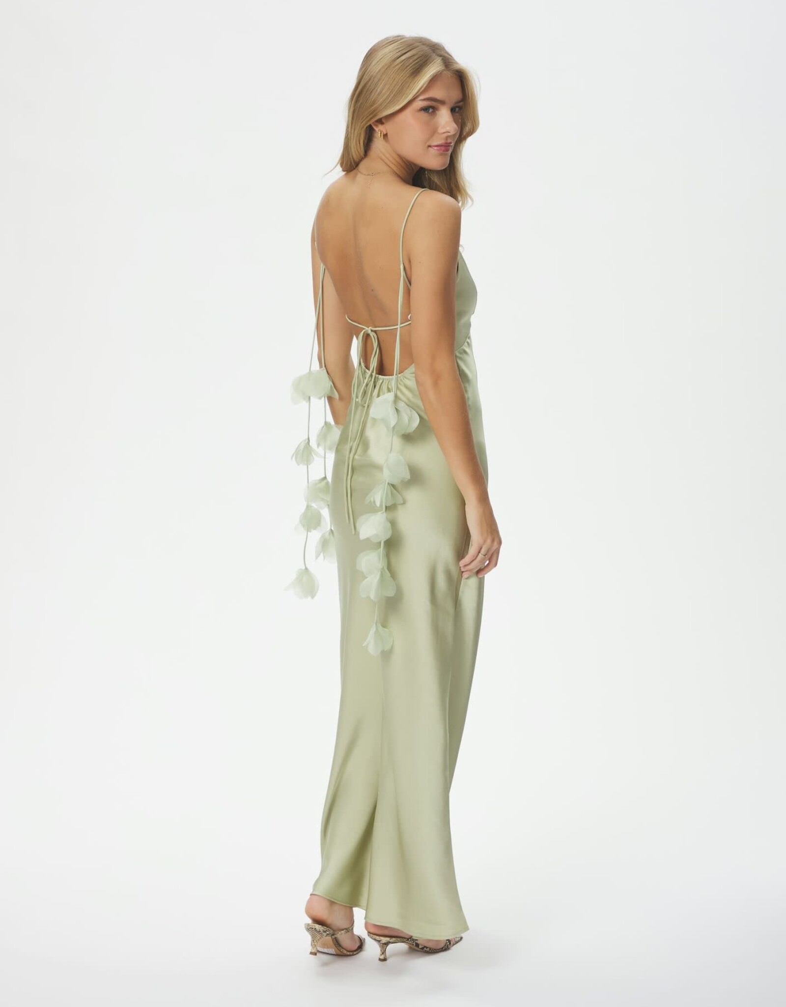 Jurk Heavy Sateen 'Colly' - Mint Green - Neo Noir