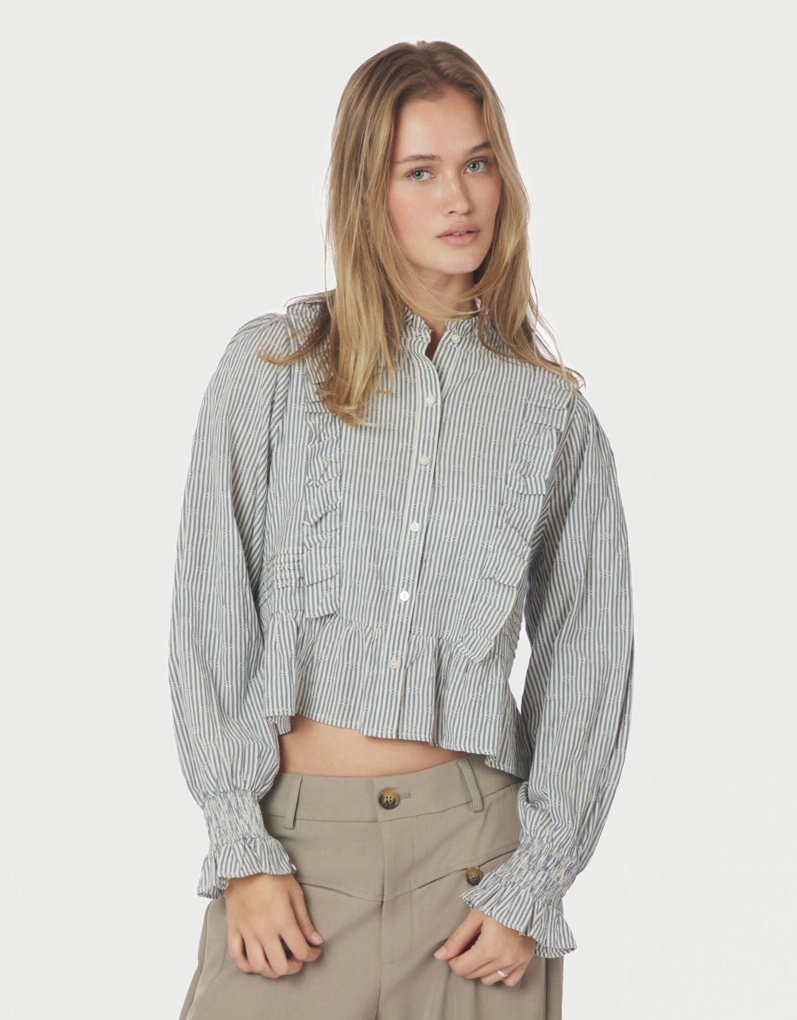 Blouse Stripe 'Petrine' - Blue - Neo Noir