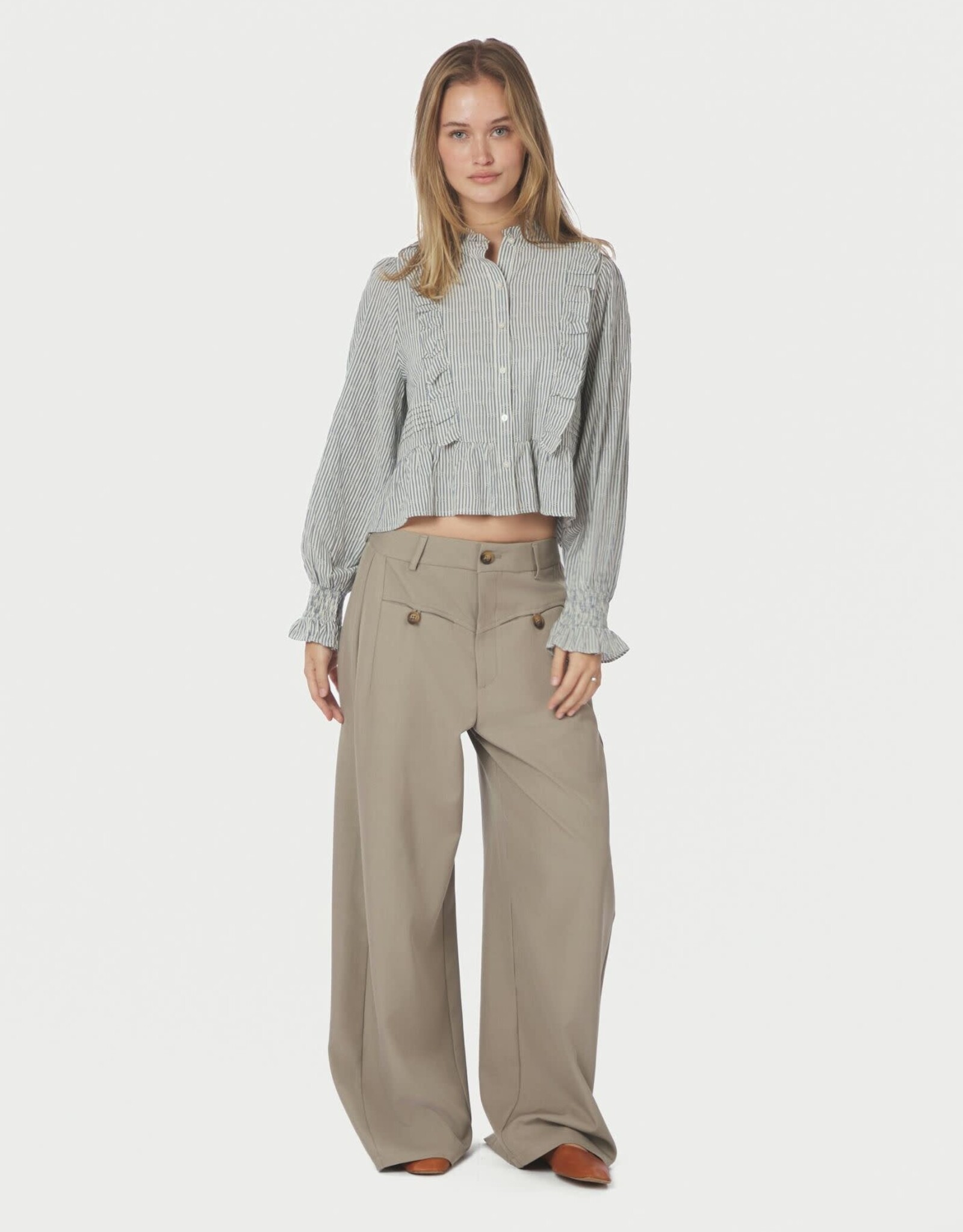 Blouse Stripe 'Petrine' - Blue - Neo Noir