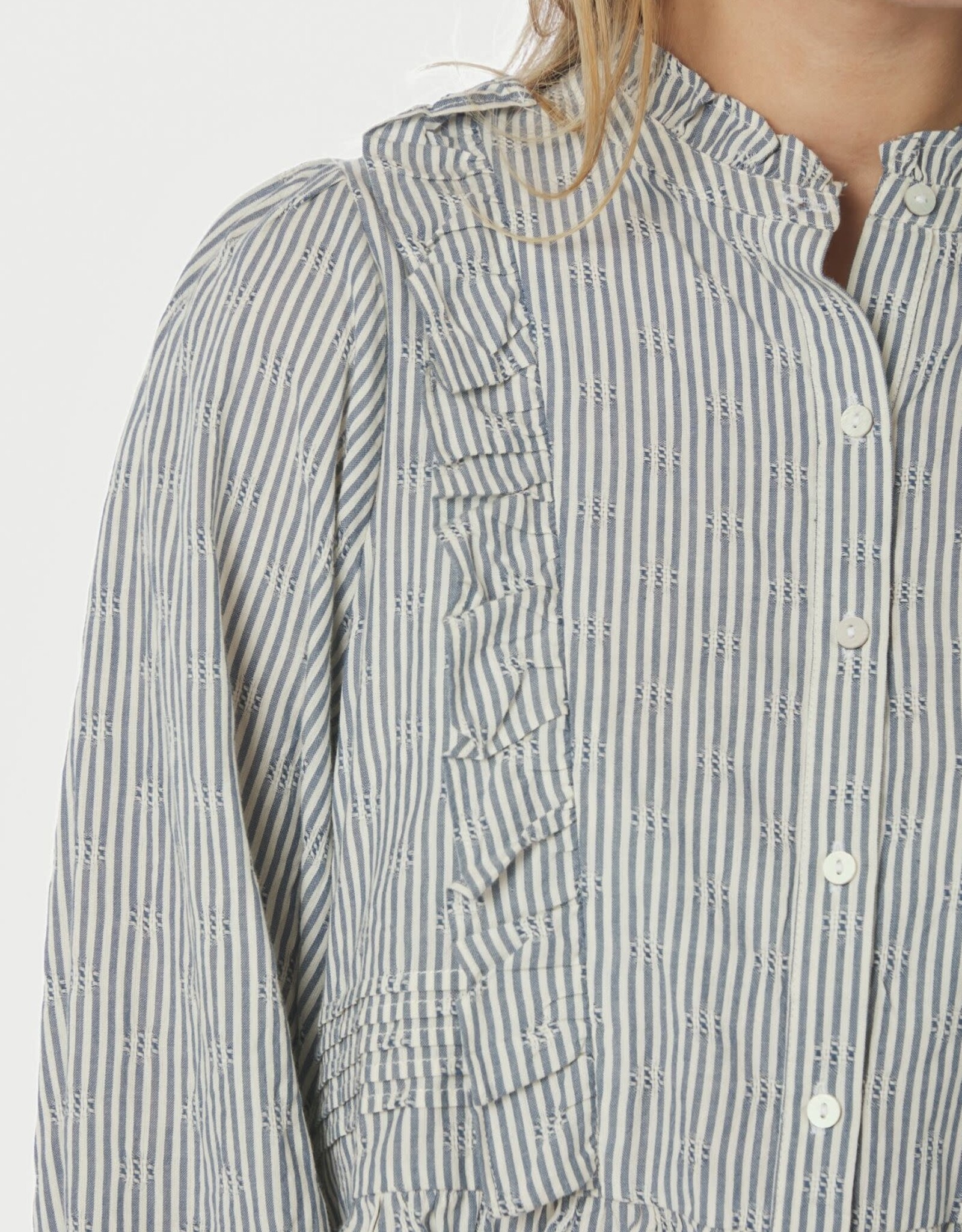 Blouse Stripe 'Petrine' - Blue - Neo Noir
