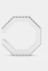 Billion Avenue Edge Large Diamond Earcuff - Silver - Billion Avenue