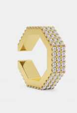 Billion Avenue Edge Large Diamond Earcuff - Gold - Billion Avenue