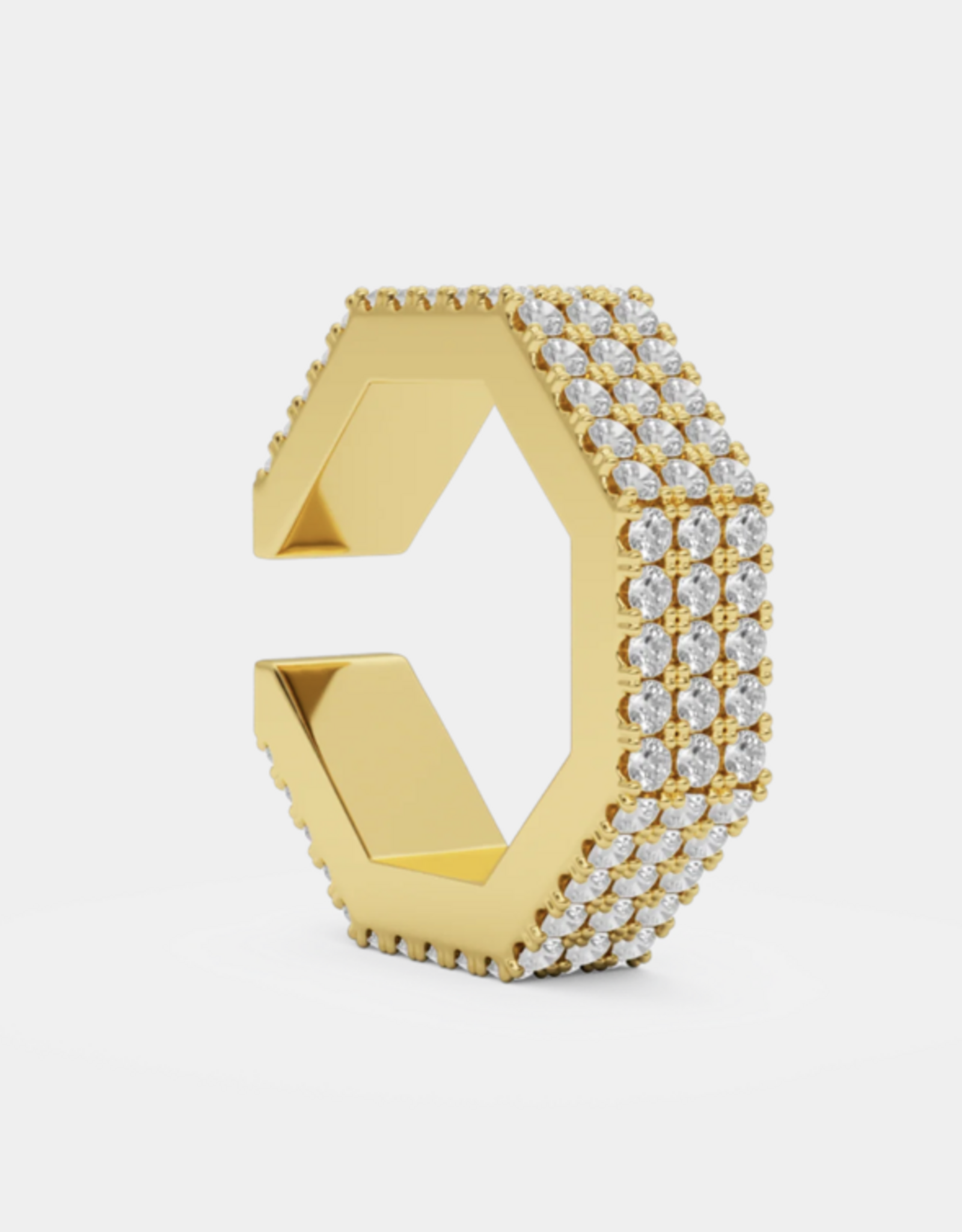 Billion Avenue Edge Large Diamond Earcuff - Gold - Billion Avenue