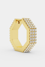 Billion Avenue Edge Large Diamond Earring - Gold - Billion Avenue