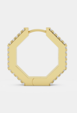 Billion Avenue Edge Large Diamond Earring - Gold - Billion Avenue