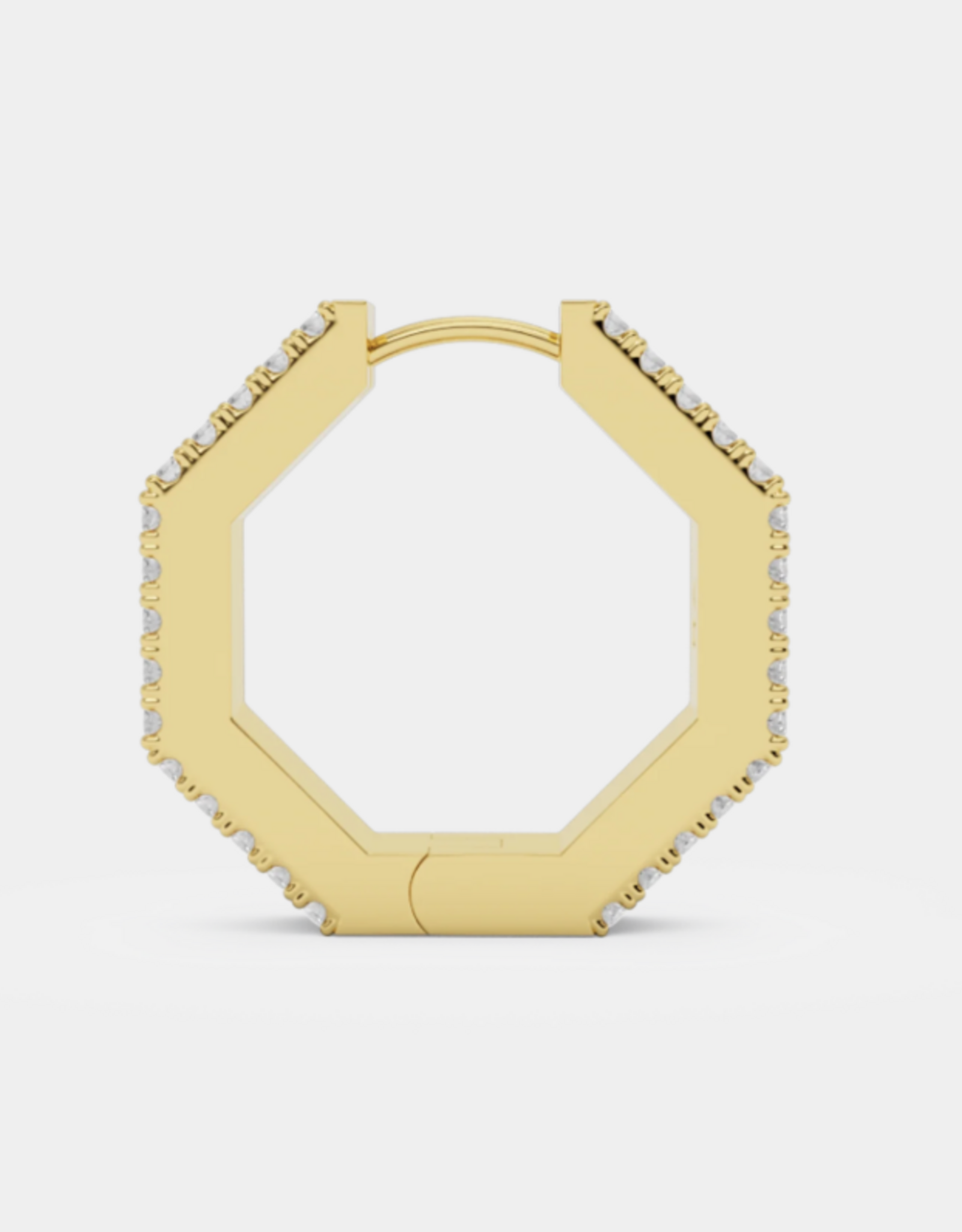 Billion Avenue Edge Large Diamond Earring - Gold - Billion Avenue