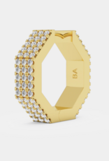 Billion Avenue Edge Large Diamond Earring - Gold - Billion Avenue