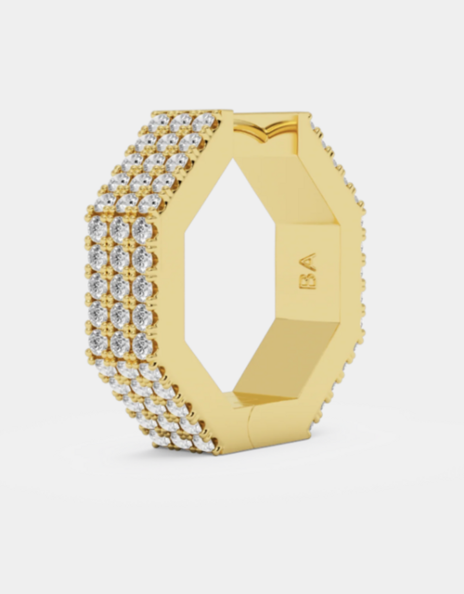 Billion Avenue Edge Large Diamond Earring - Gold - Billion Avenue