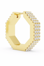 Billion Avenue Edge Large Diamond Earring - Gold - Billion Avenue