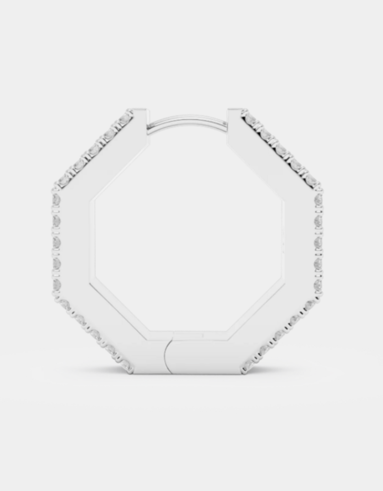 Billion Avenue Edge Large Diamond Earring - Silver - Billion Avenue