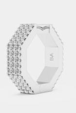 Billion Avenue Edge Large Diamond Earring - Silver - Billion Avenue