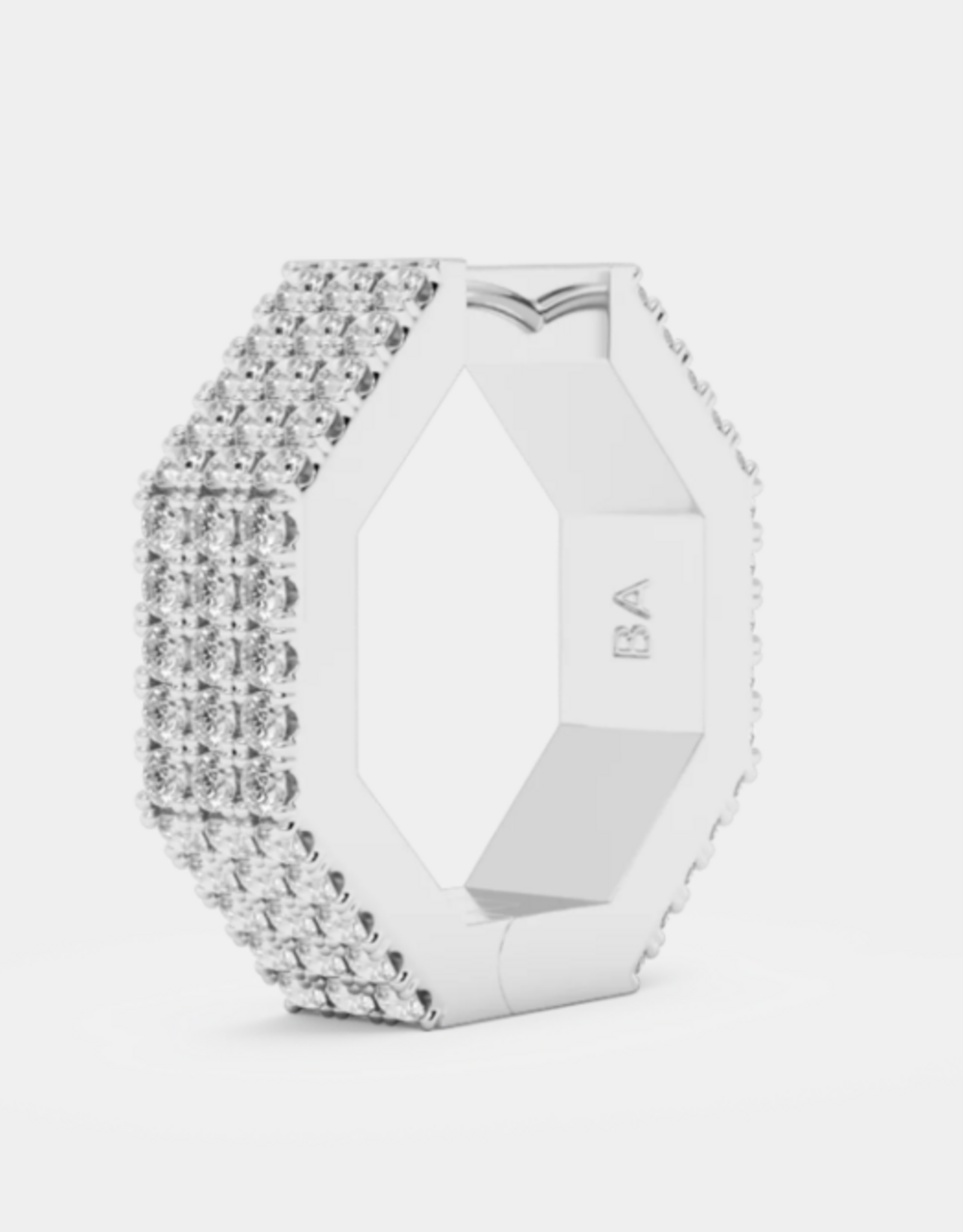 Billion Avenue Edge Large Diamond Earring - Silver - Billion Avenue