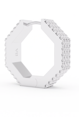 Billion Avenue Edge Large Diamond Earring - Silver - Billion Avenue