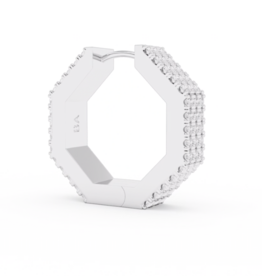 Billion Avenue Edge Large Diamond Earring - Silver - Billion Avenue